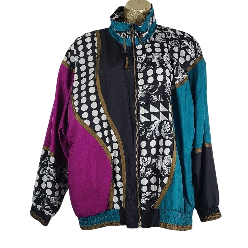 GALLERIA Lavon By Cheerful Corp‎ vintage 1980s windbreaker jacket Medium